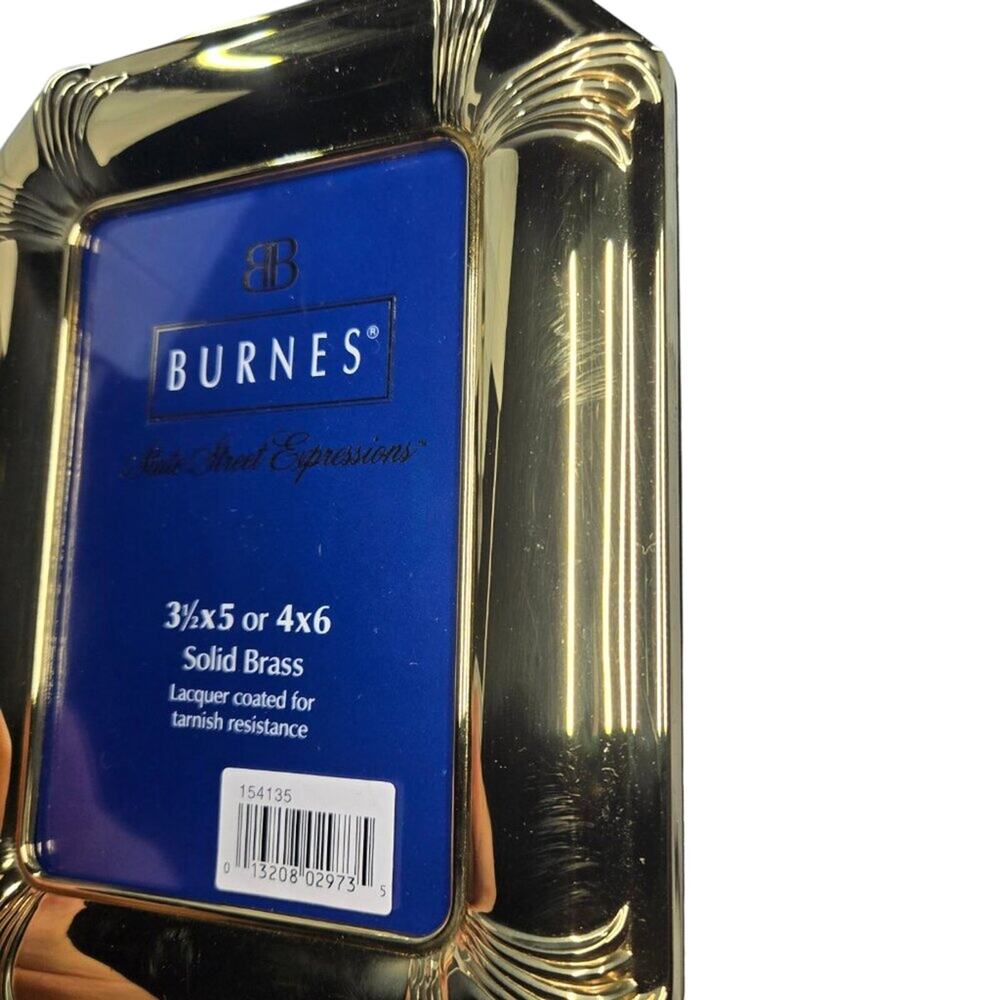 NWT Burnes of Boston 3½x5 Solid Brass Picture Frame - Picture 2 of 7